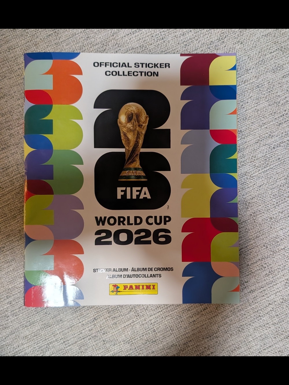 Panini World Cup 2026 Sticker Album - Red, Blue, Yellow, Green, Purple, Orange